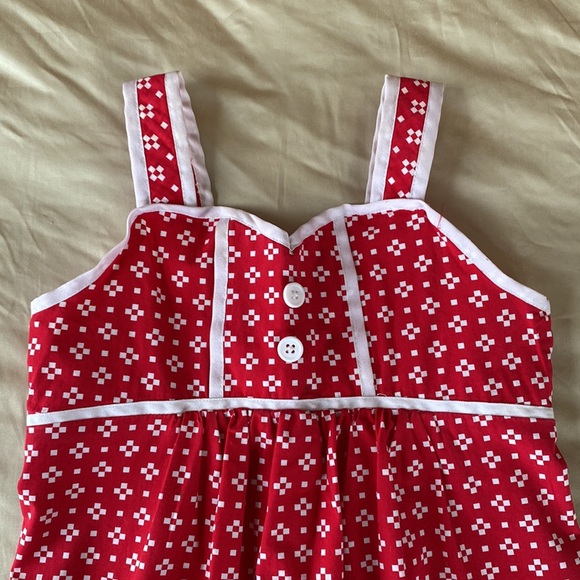 Hanna Andersson Red with White Print Sun Dress, Size 5T (110 cm) - Picture 3 of 6